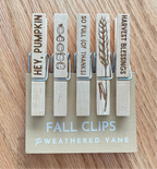 Engraved Fall Clothespins | Chip Clips