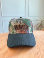 WWJD Floral Tapestry Hat