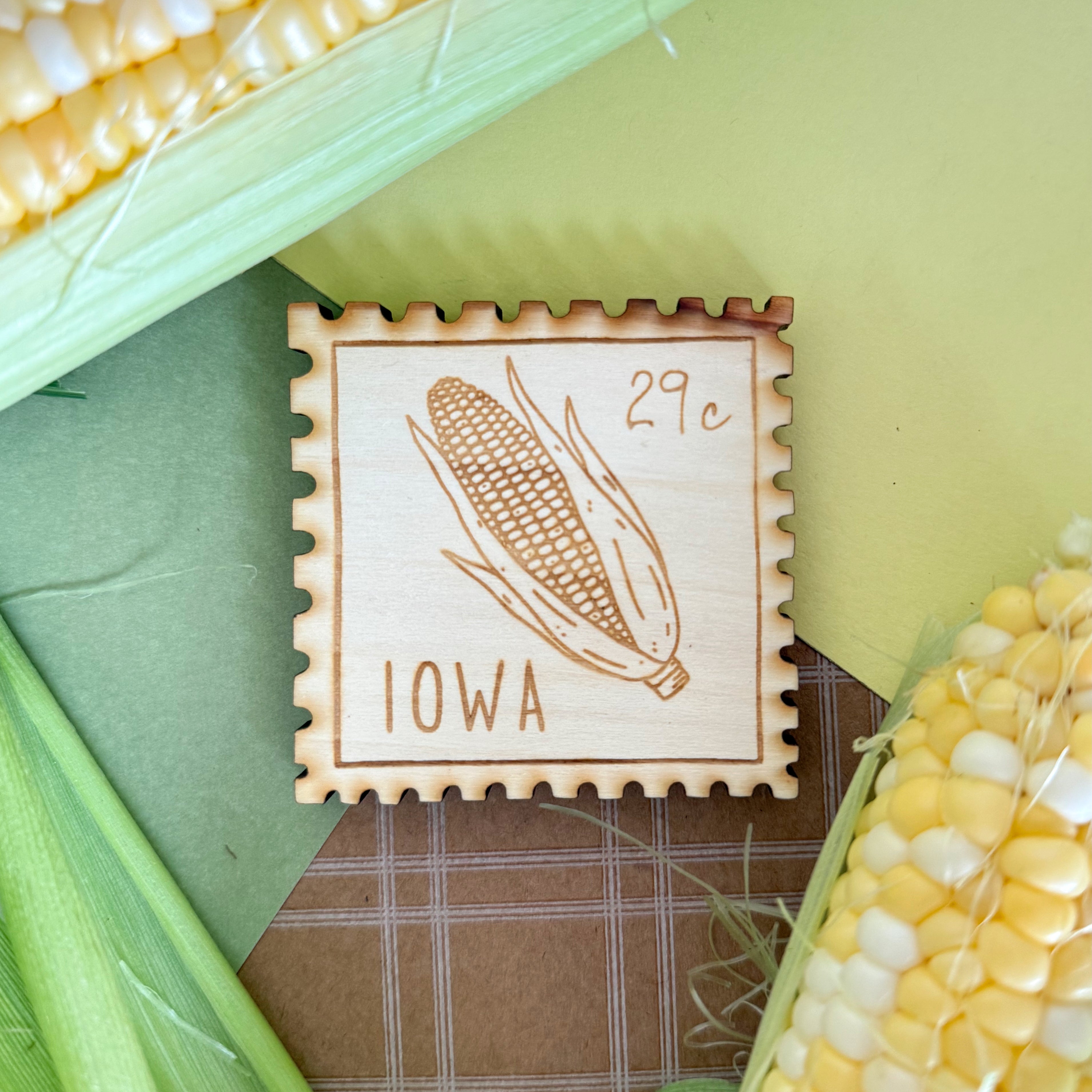 Iowa Corn Postage Stamp Magnet