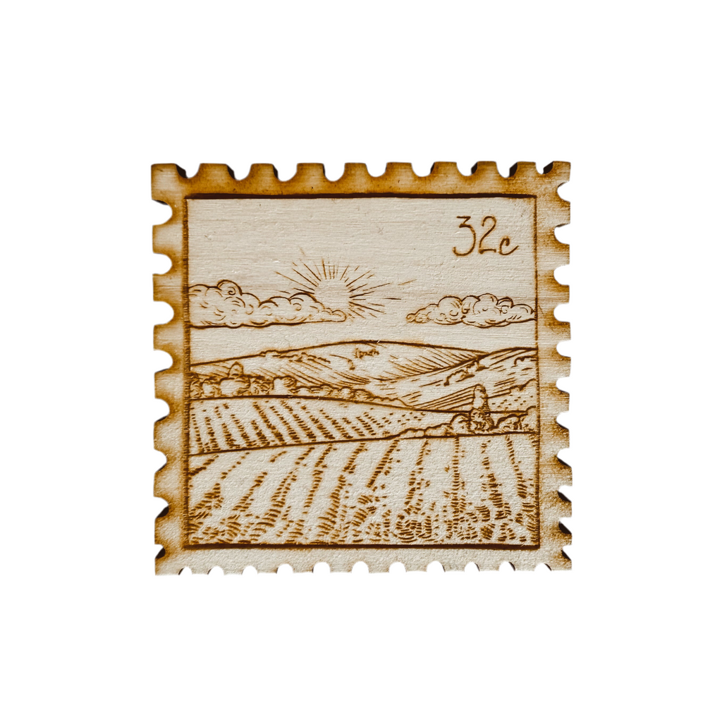 Midwest Fields Postage Stamp Magnet