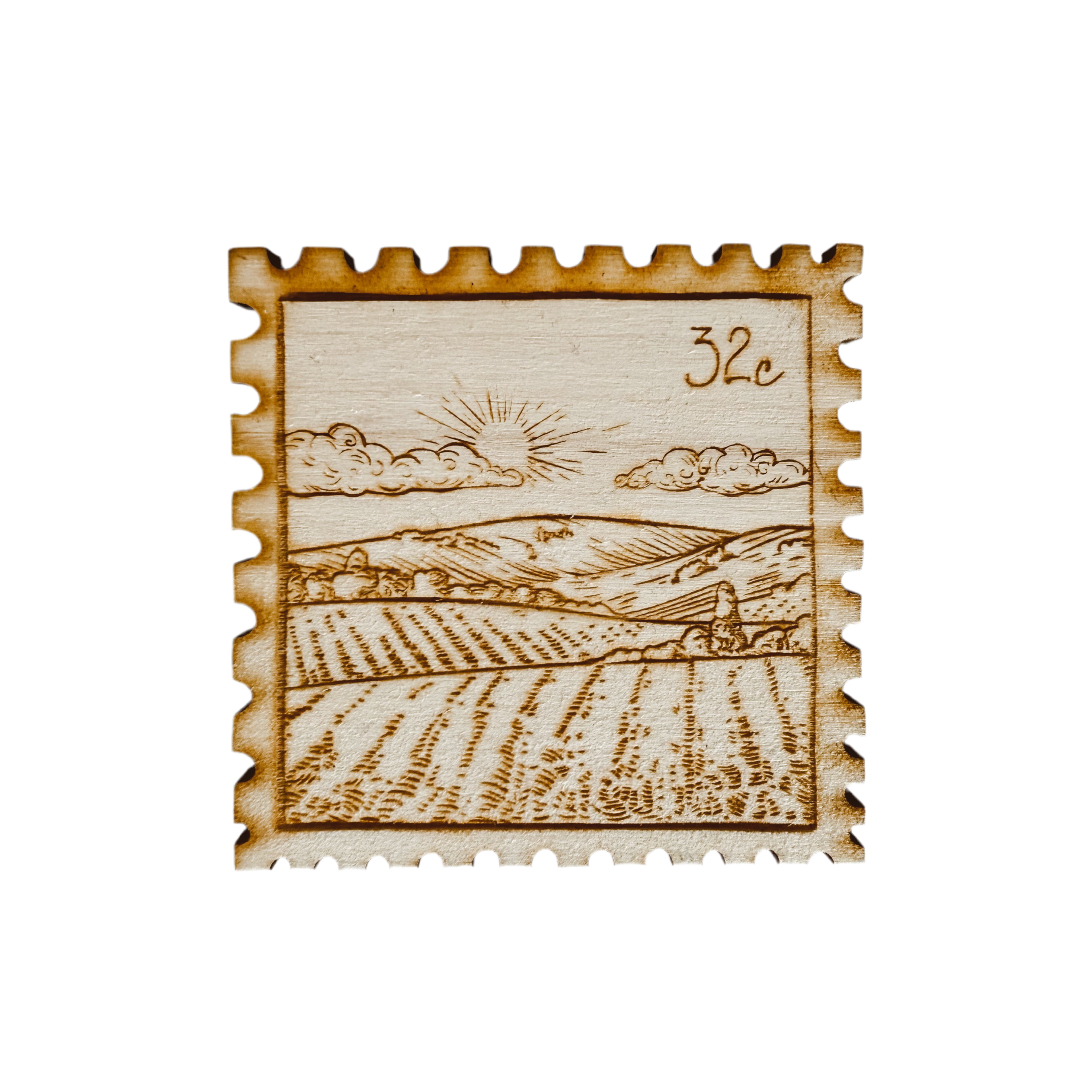 Midwest Fields Postage Stamp Magnet