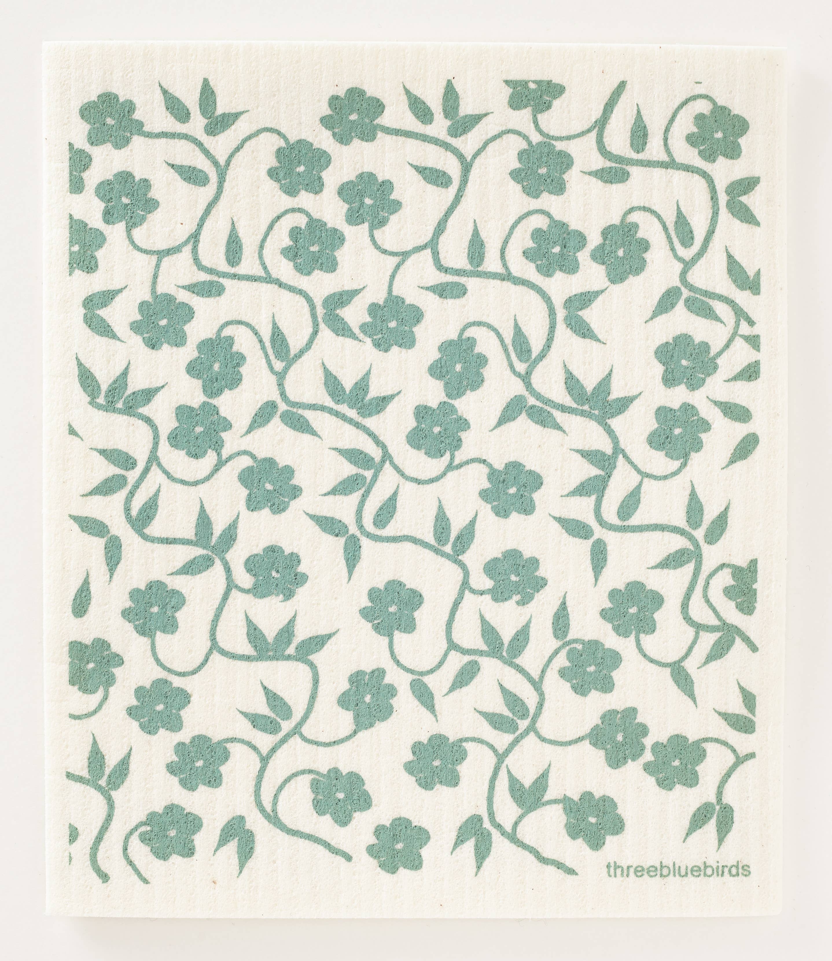 Floral Vines Swedish Dishcloth