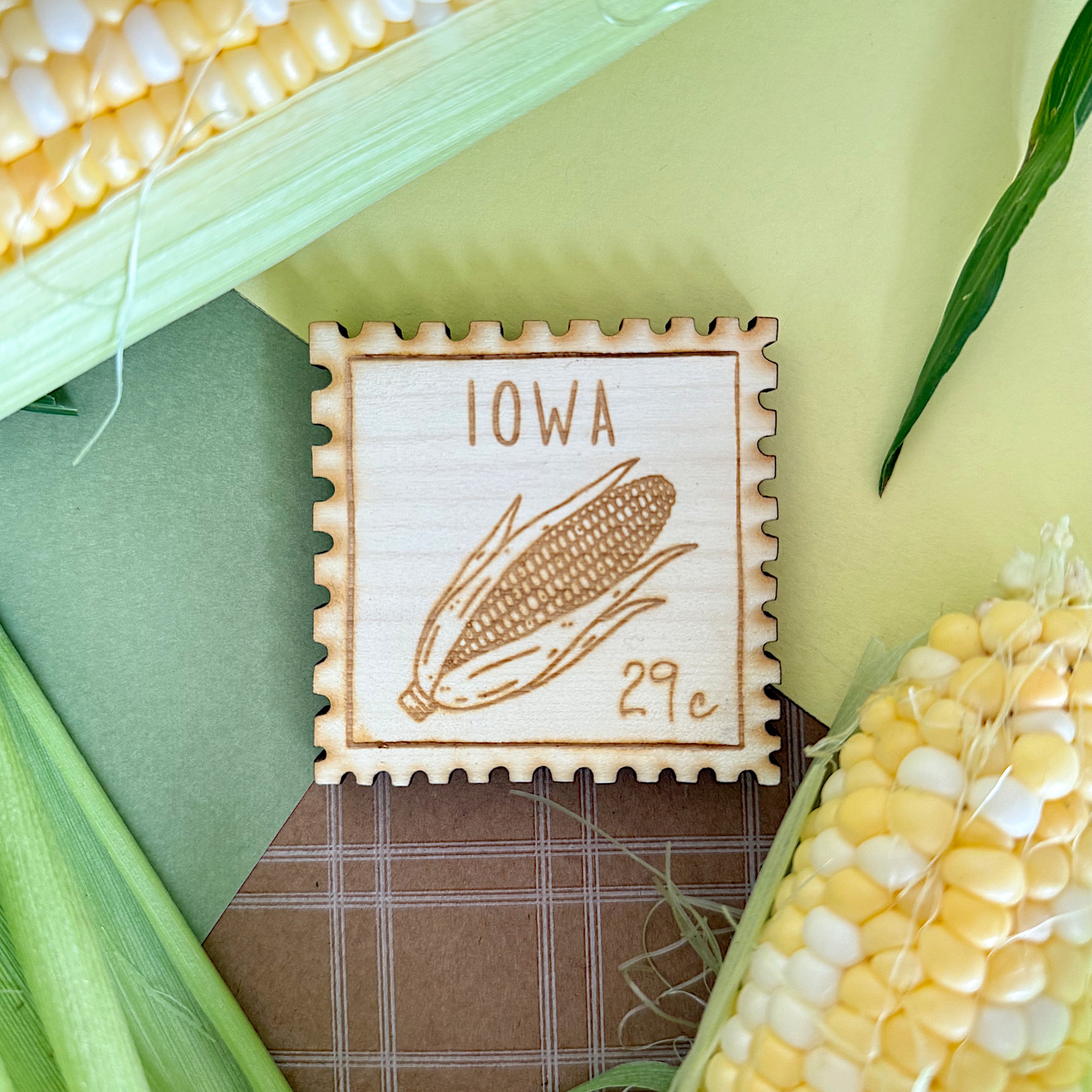 Iowa Corn Postage Stamp Magnet