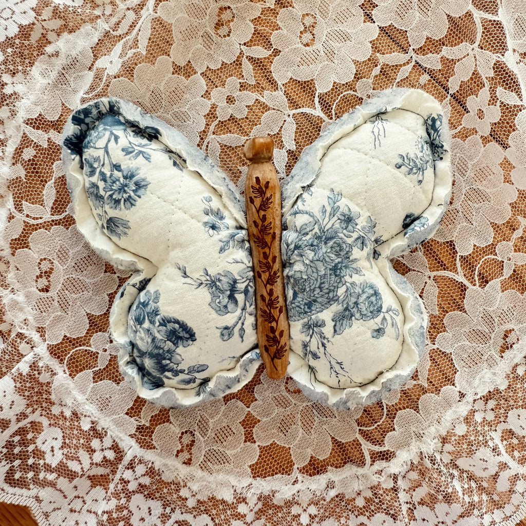 Reversible Vintage Quilted Butterfly