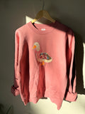 Silly Goose Appliqué Sweatshirt, Medium, Mauve