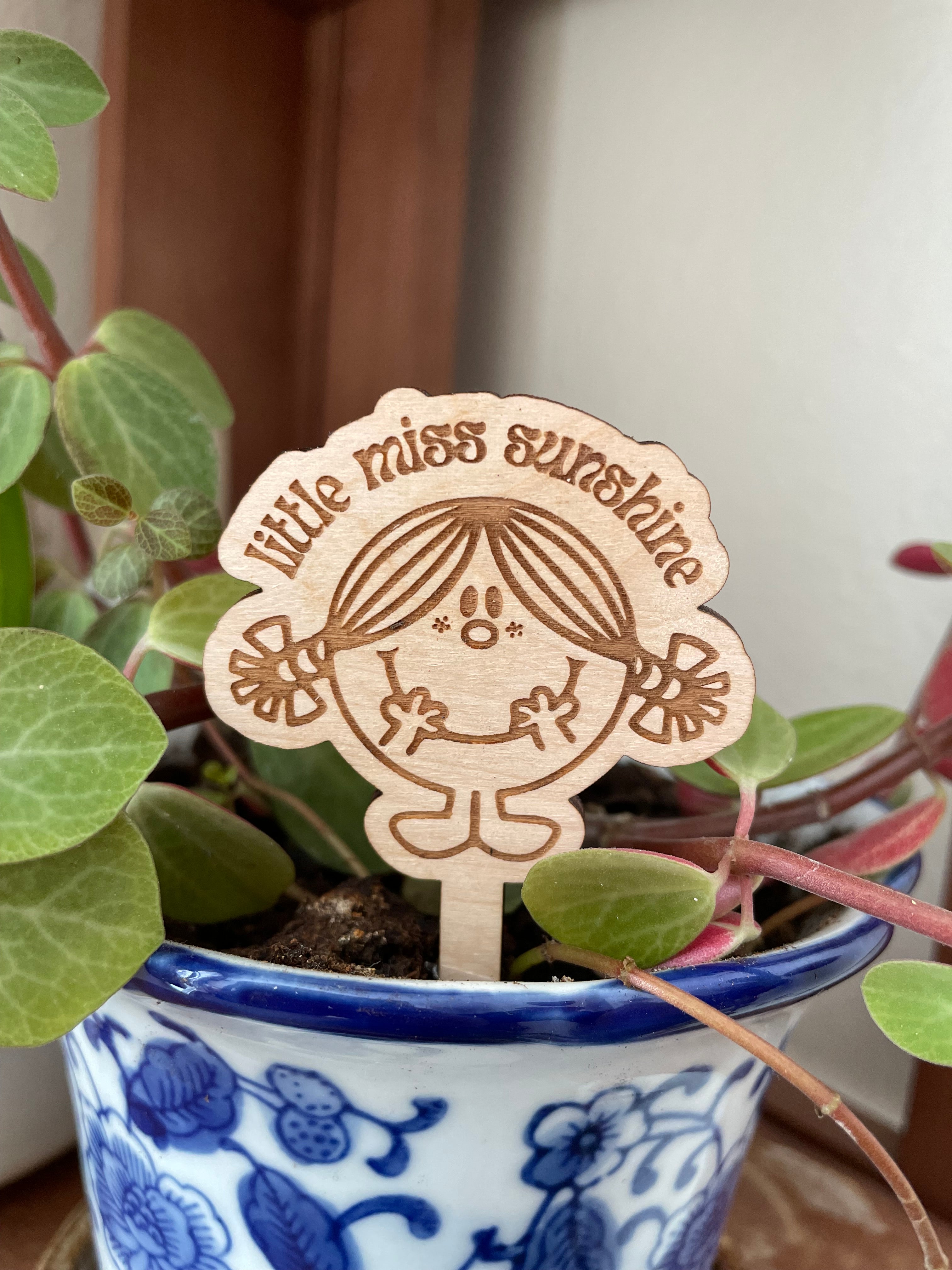 Little Miss Sunshine - Character Plant Stake