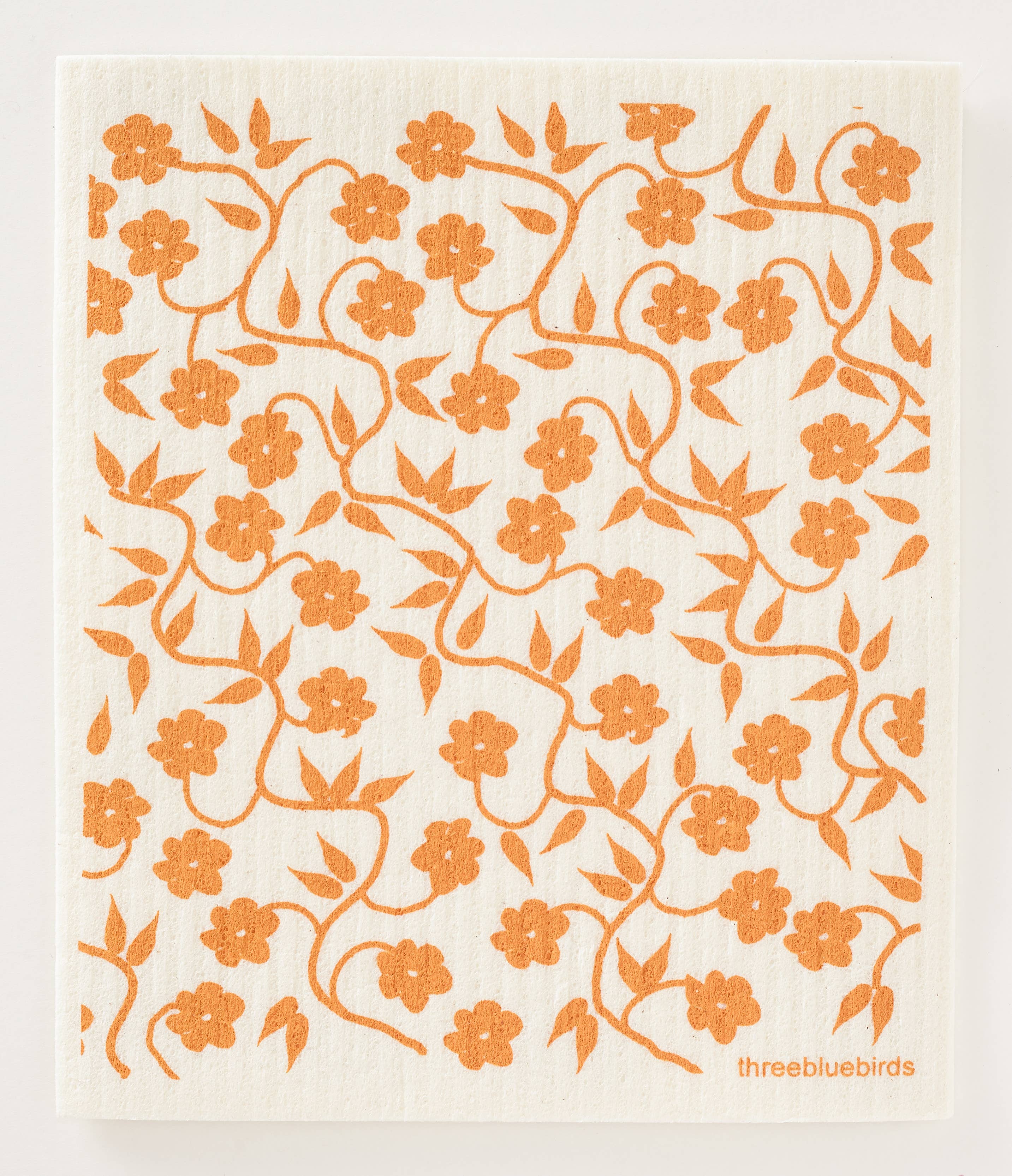 Floral Vines Swedish Dishcloth