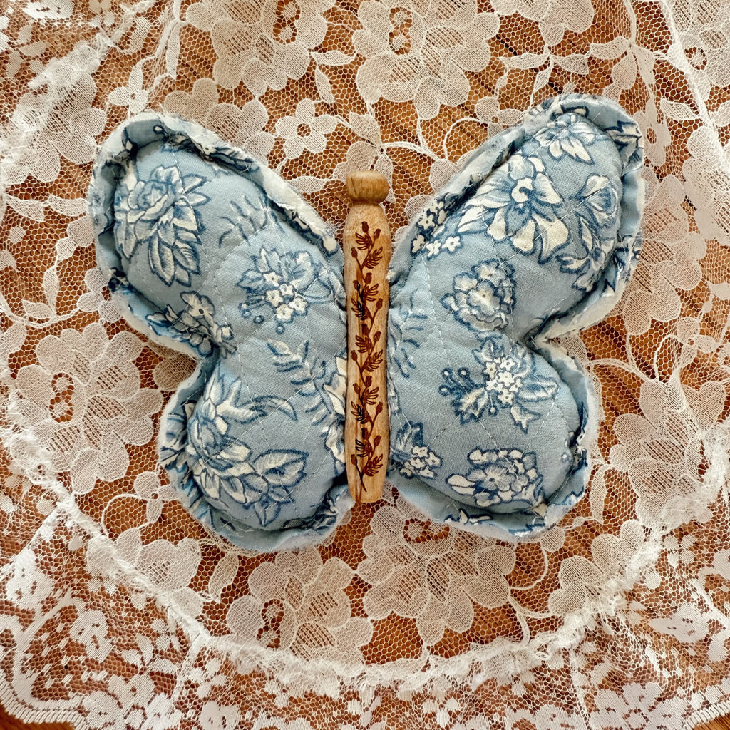 Reversible Vintage Quilted Butterfly