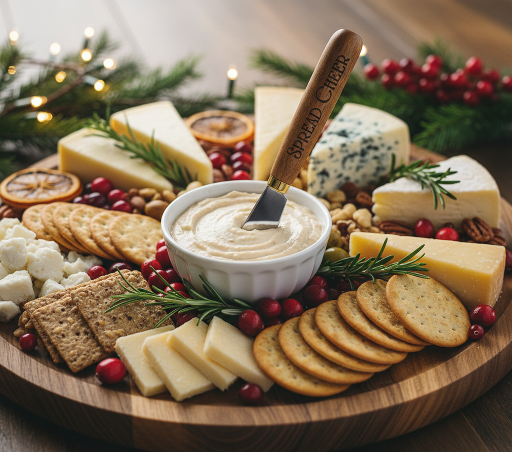 Spread Cheer Gold and Wood Spreader Knife