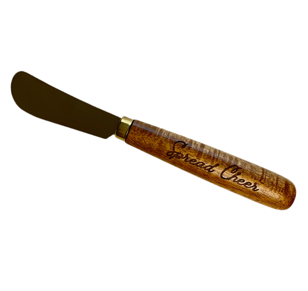 Spread Cheer Gold and Wood Spreader Knife