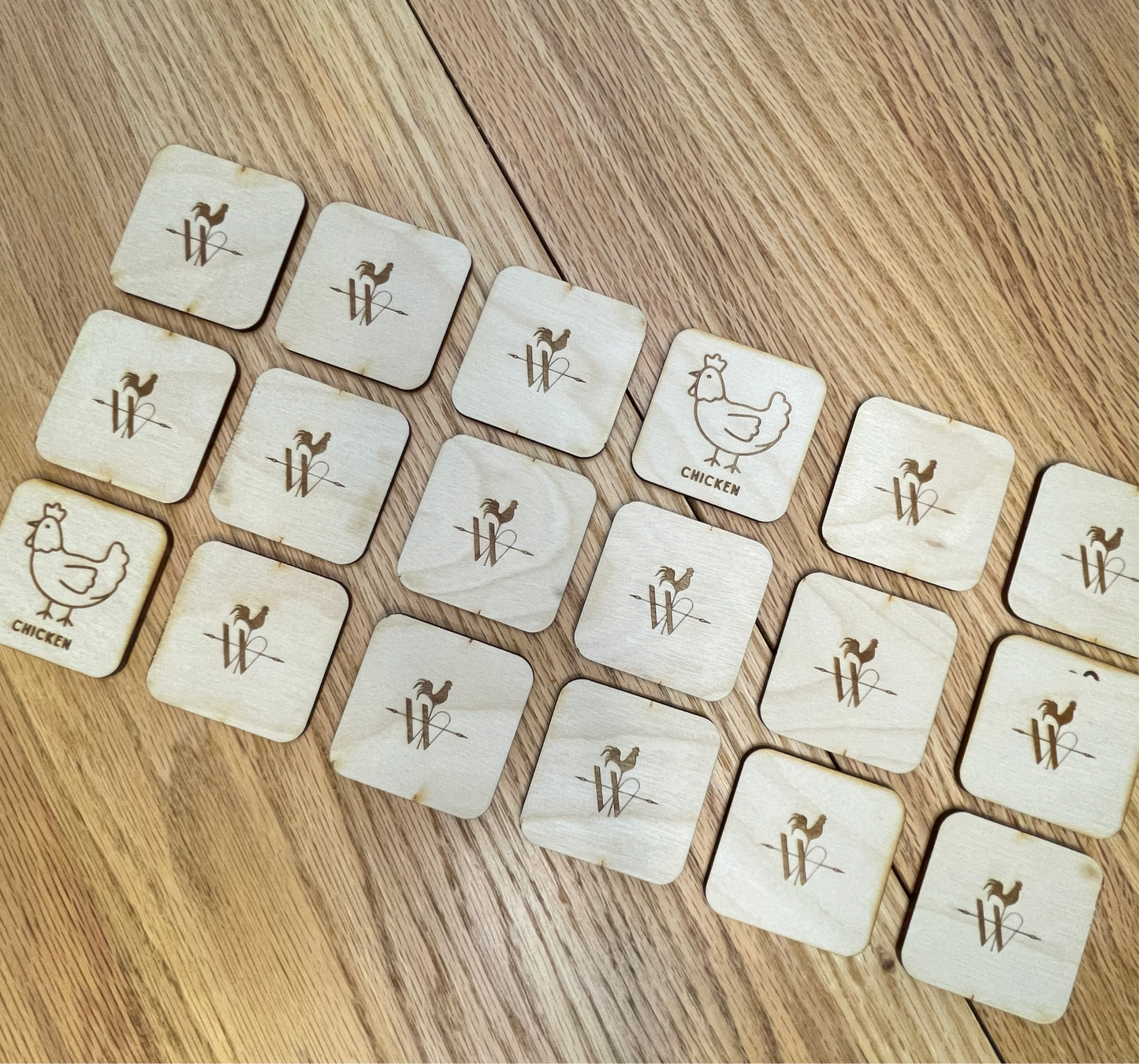 Farm Animal Wooden Memory Game