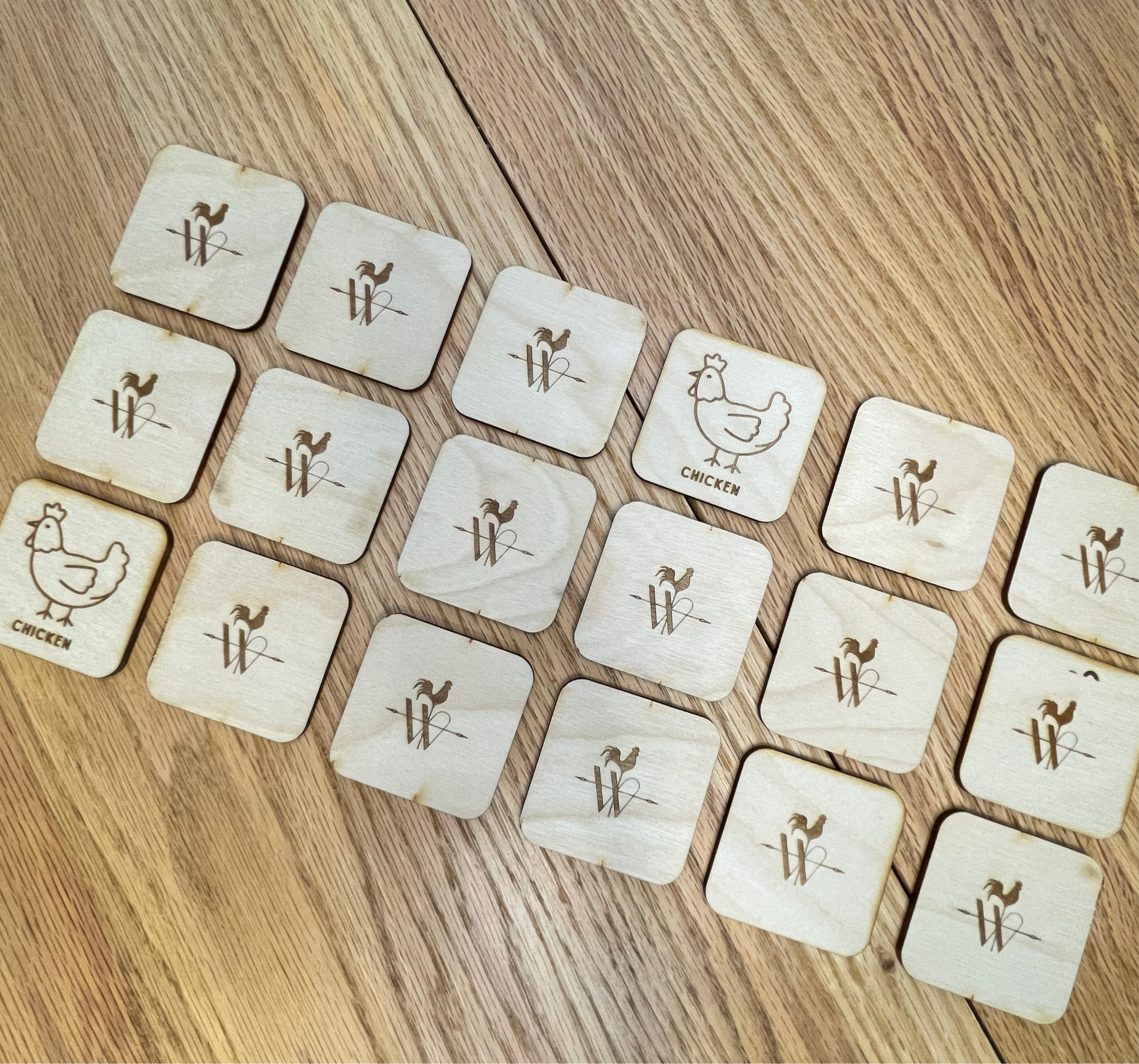 Farm Animal Wooden Memory Game