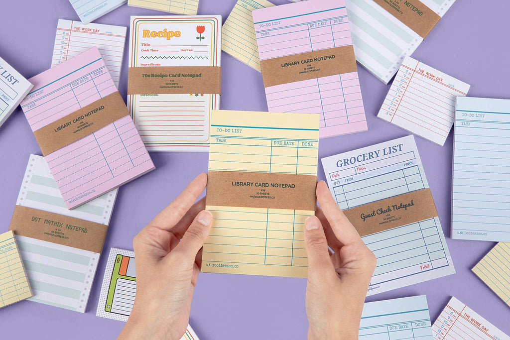 Library Card Notepad