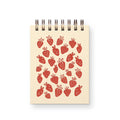 Strawberry Print Mini Jotter Notebook