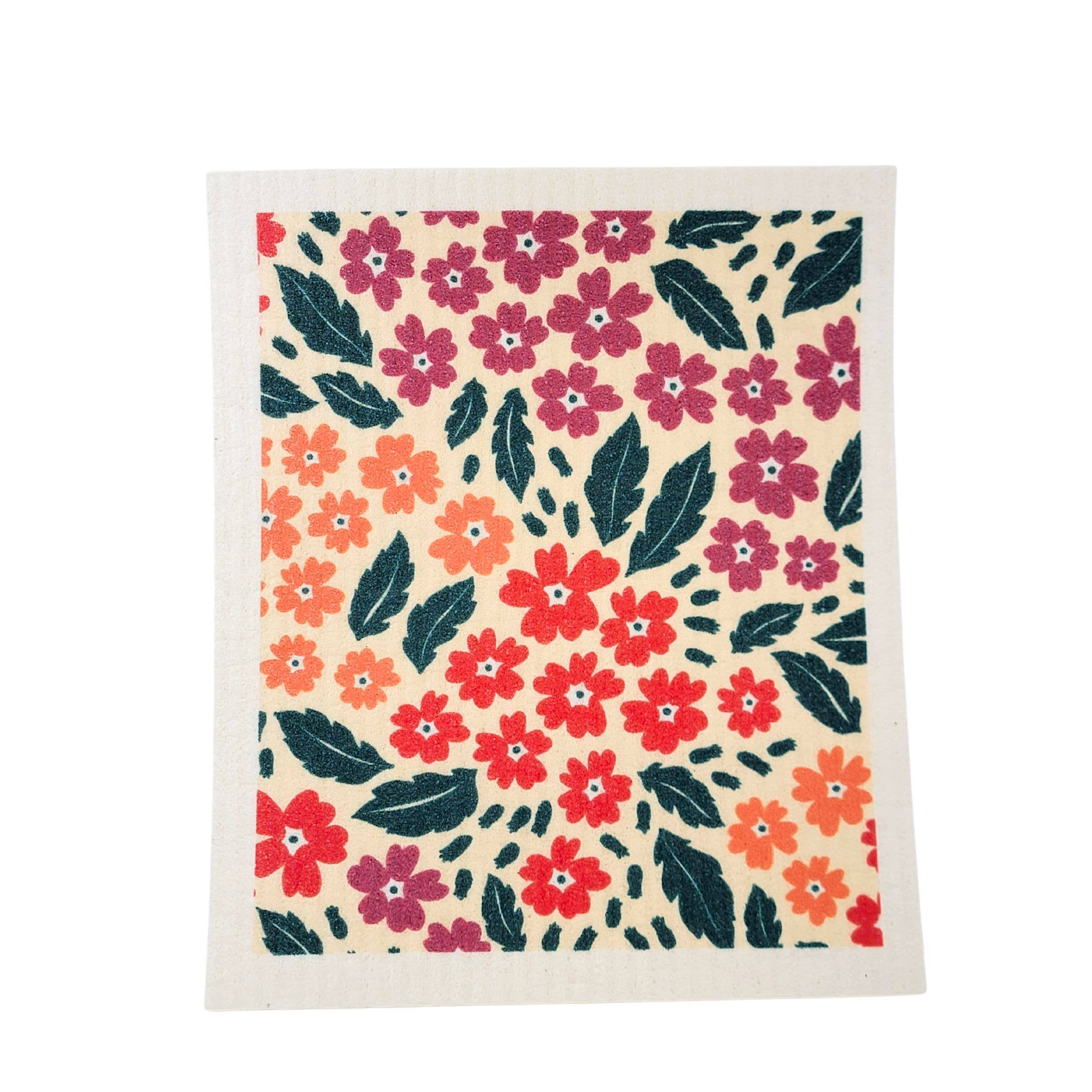 Summer Floral Swedish Dishcloth
