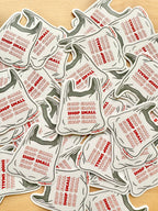Shop Small Grocery Bag Vinyl Sticker